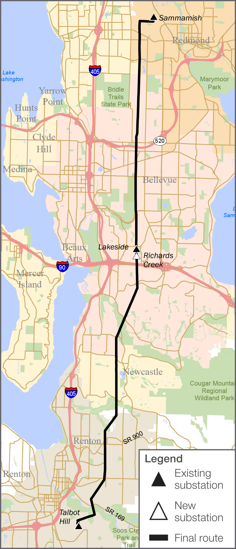 Energize Eastside Route Maps